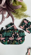 Carica l'immagine nel visualizzatore di Gallery, Pocket Pochette (Maxi)  con tasca - Fenicotteri