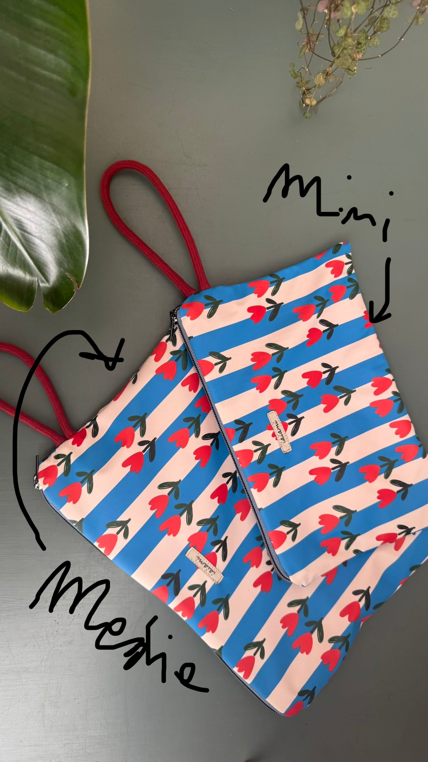 Gocce pochette Mini (idrorepellente) - Tulipani