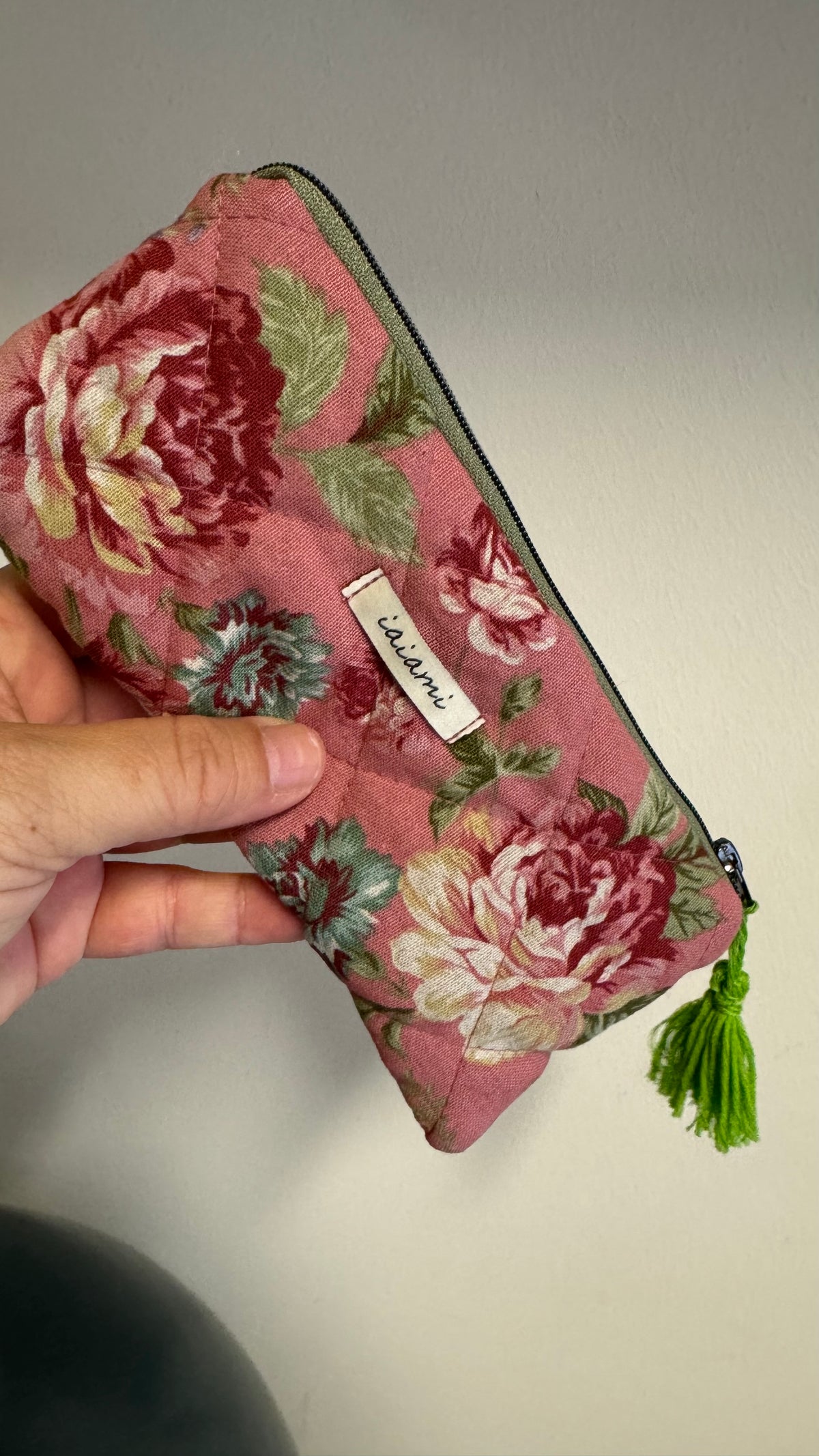 Astuccio trapuntato (Porta occhiali) - Rose (Hanbok)