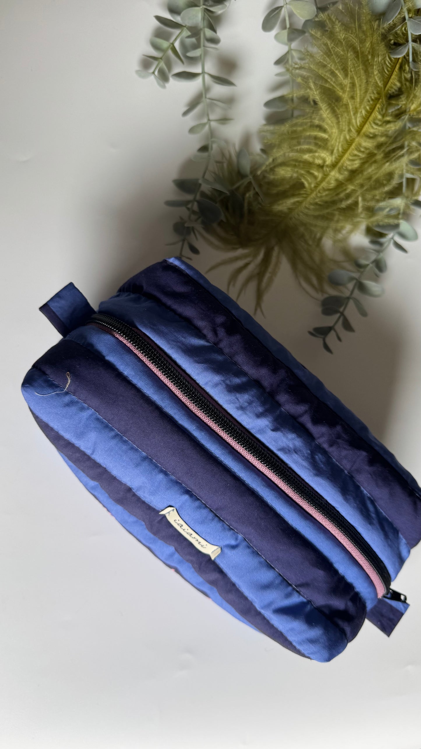Cubotto trapuntato - Blue & Indaco (Stripes)