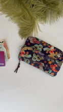 Load image into Gallery viewer, Pocket Pochette con tasca (Mini) - Blue & gold (Nippori)