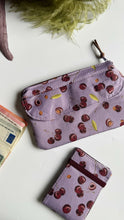 Carica l'immagine nel visualizzatore di Gallery, Pocket Pochette con tasca (Mini) - Ciliegie Lilla