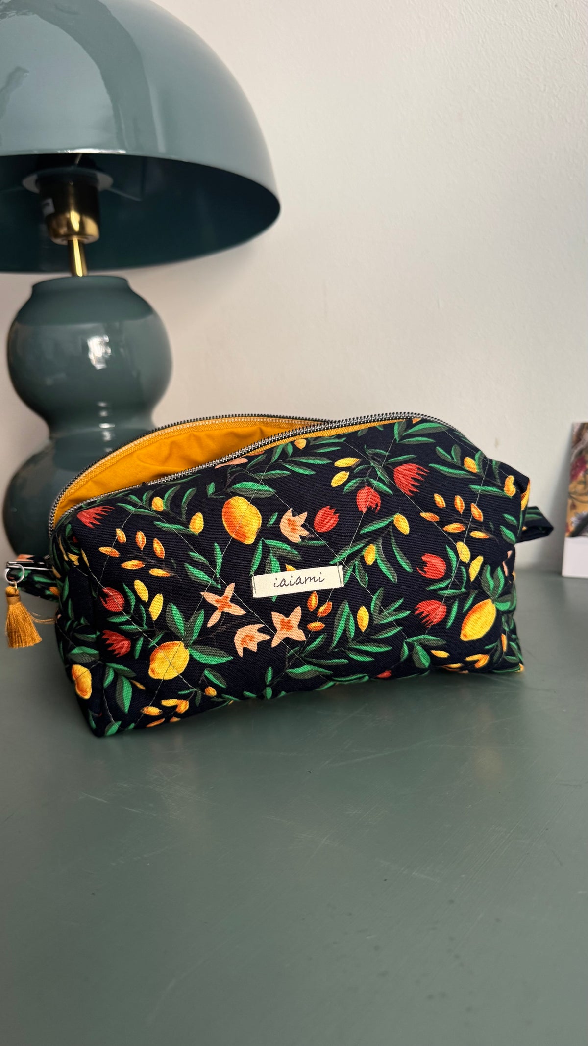 Cubotto trapuntato - Fiori e Limoni (Hanbok)