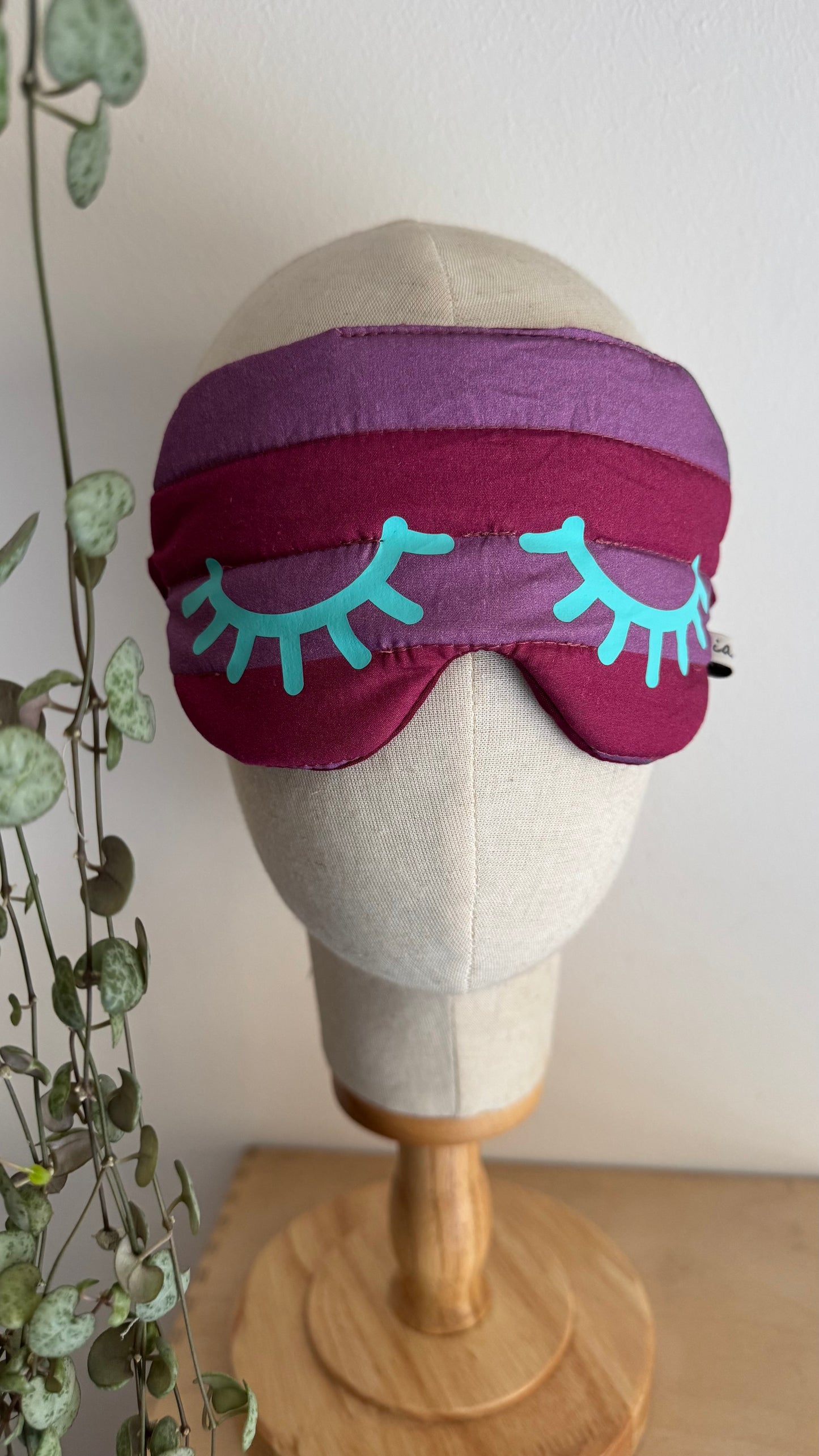 Nuvola (sleep mask) - Fucsia & Violetto (Stripes)