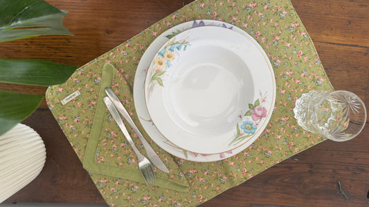 Tovaglietta americana - Fiori Verde (Hanbok)
