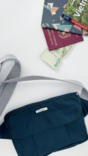Carica l'immagine nel visualizzatore di Gallery, Marsupio Tamalito (taglia M/L) - blue/Fiori senape