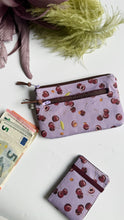 Carica l'immagine nel visualizzatore di Gallery, Pocket Pochette con tasca (Mini) - Ciliegie Lilla