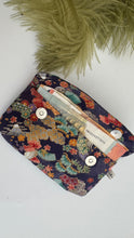 Load image into Gallery viewer, Pocket Pochette con tasca (Mini) - Blue & gold (Nippori)