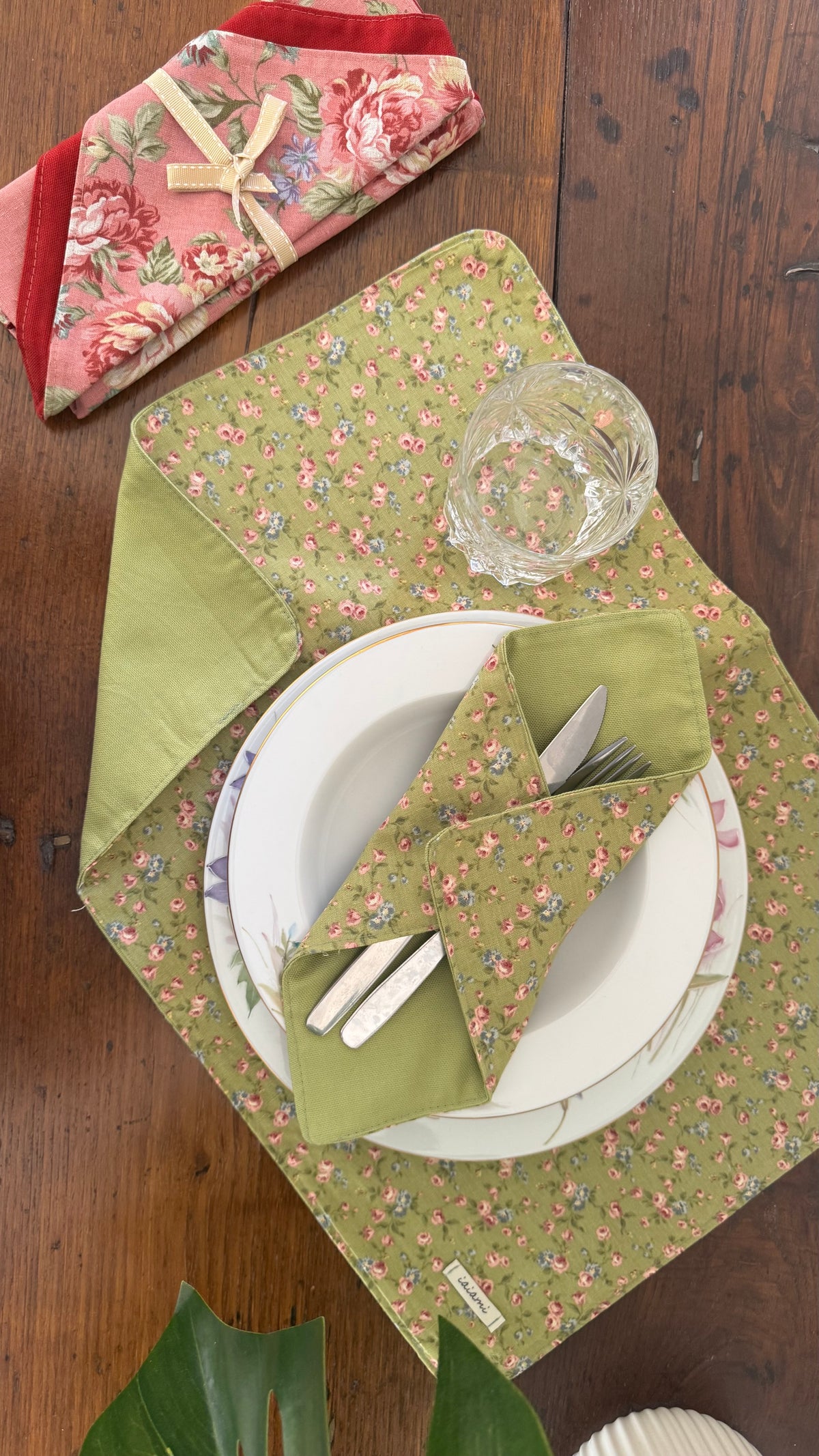 Tovaglietta americana - Fiori Verde (Hanbok)