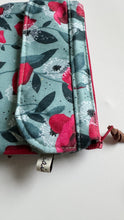 Carica l'immagine nel visualizzatore di Gallery, Pocket Pochette con tasca (Mini) - Papaveri e soffioni (interno Verde)
