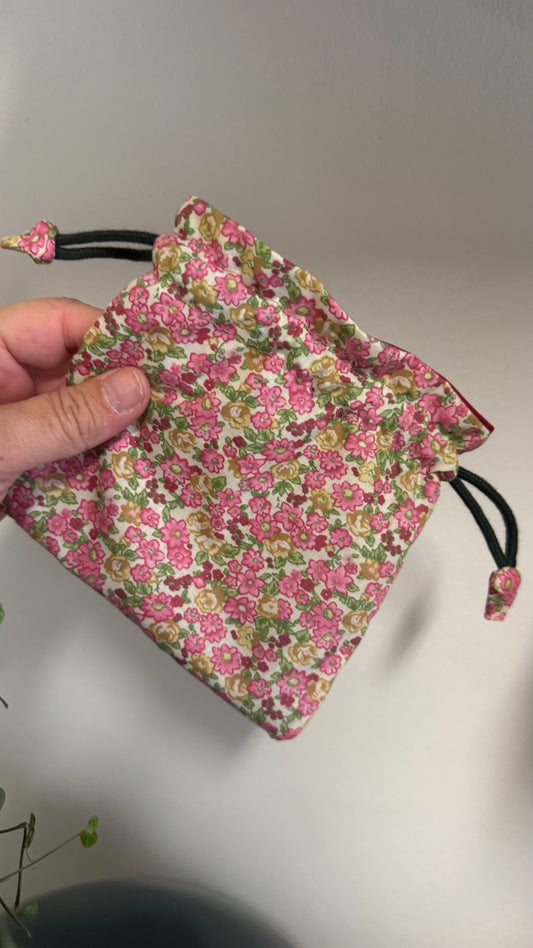 Sacchetto Nuvola - Fiori Rosa e Verde (HANBOK)