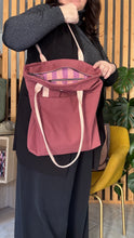 Load image into Gallery viewer, Tote Bag Tamalito - Rosa acceso /Rosa & violetto (Stripes)