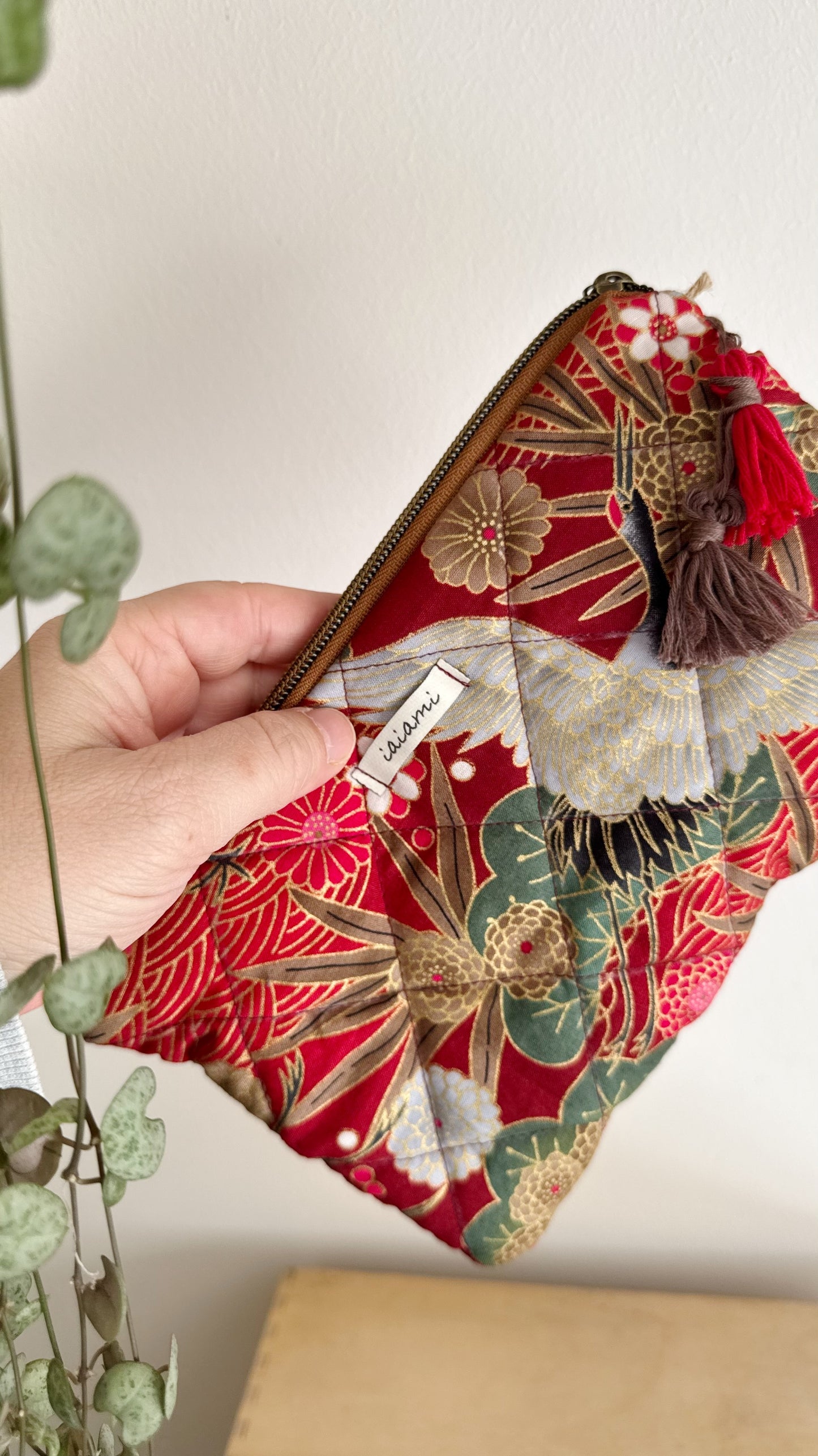 Pochette trapuntata - Airone Bordeaux (Nippori)
