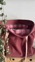 Load image into Gallery viewer, Tote Bag Tamalito - Rosa acceso /Rosa & violetto (Stripes)