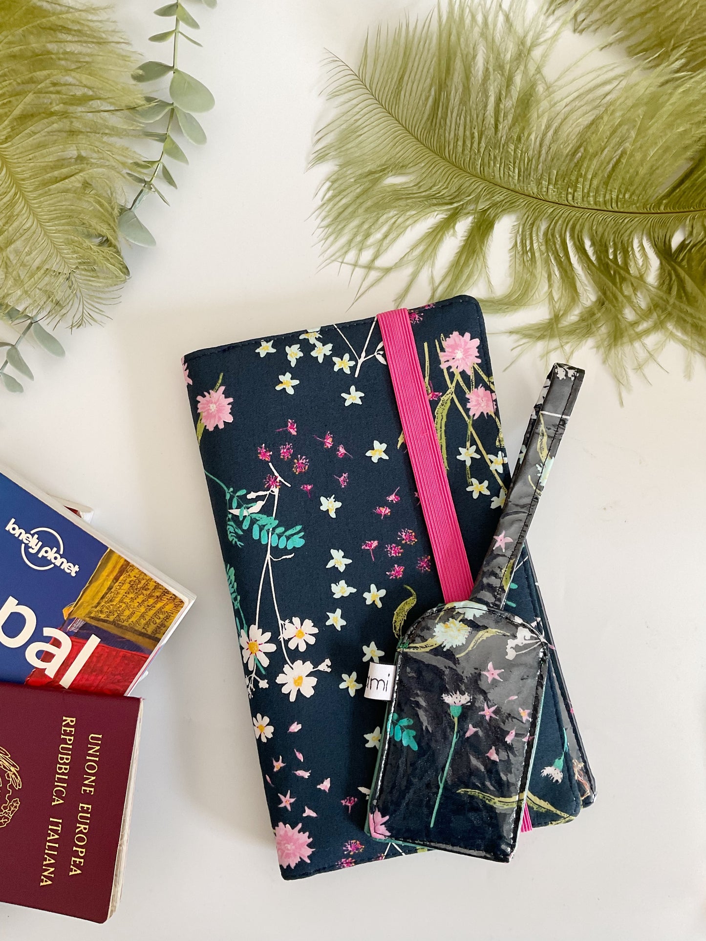 TAG VALIGIA - Spezie in fiore blue