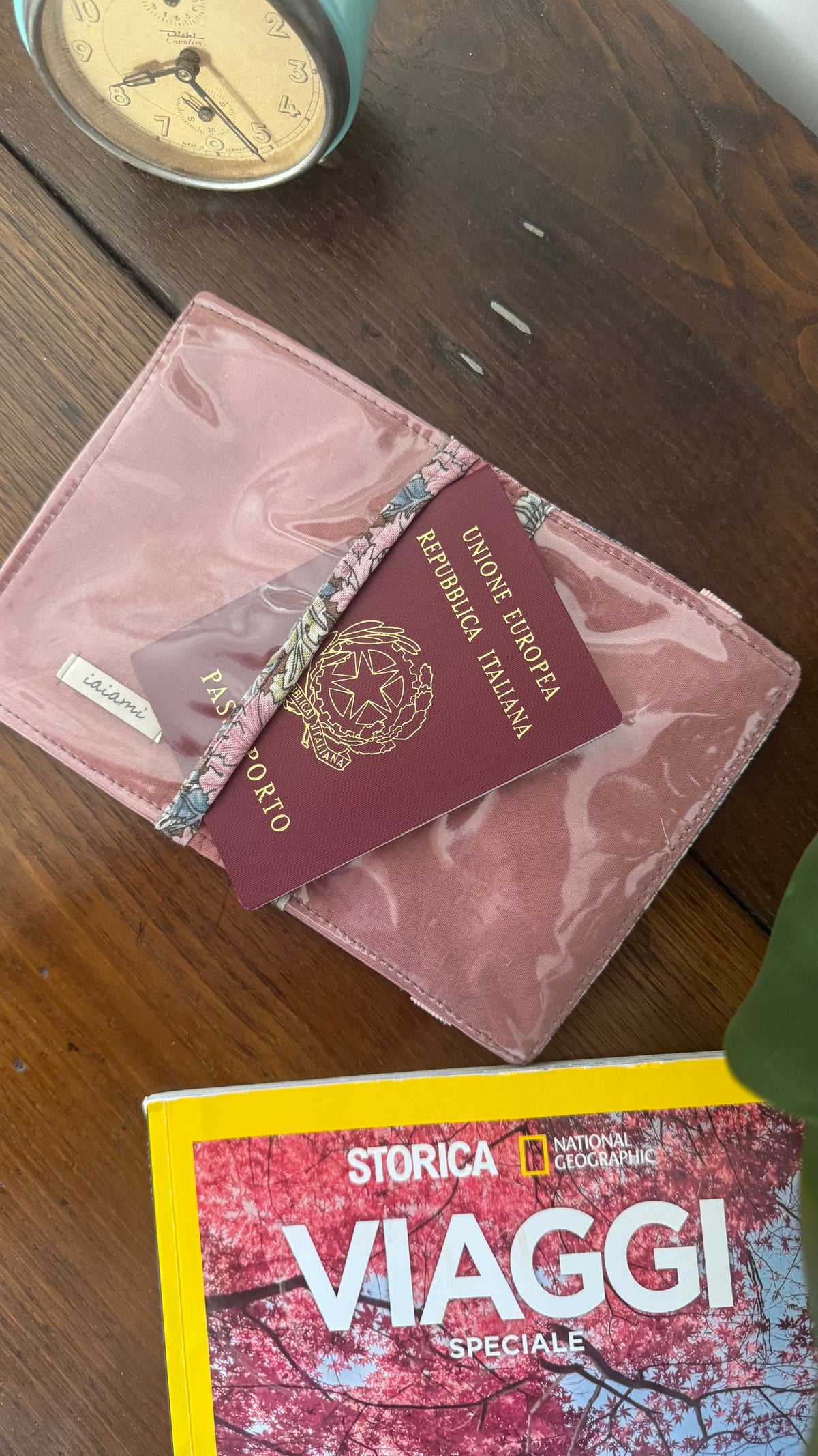 Porta Passaporto -  Foglie (Hanbok)