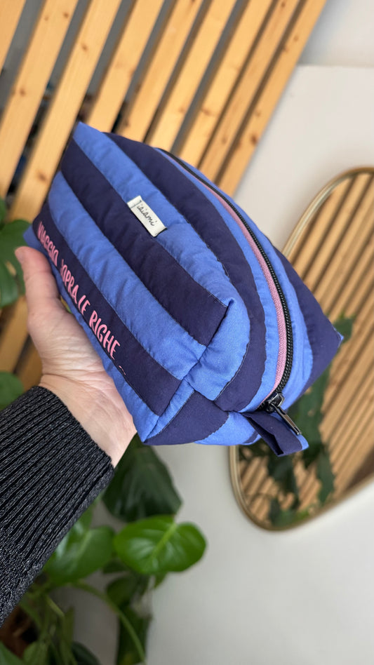 Cubotto trapuntato - Blue & Indaco (Stripes)