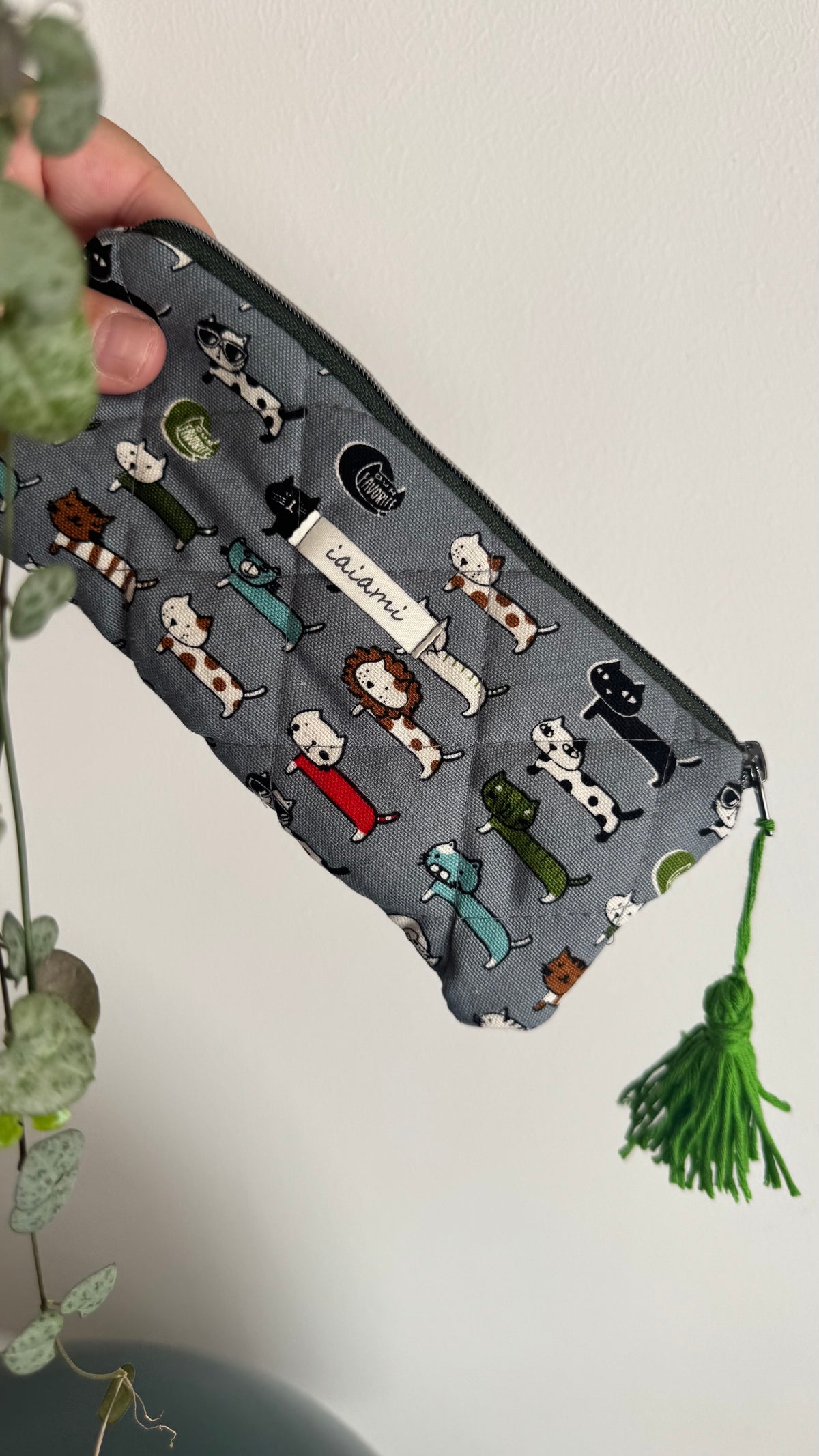 Astuccio trapuntato (Porta occhiali) -  Gattini (Hanbok)
