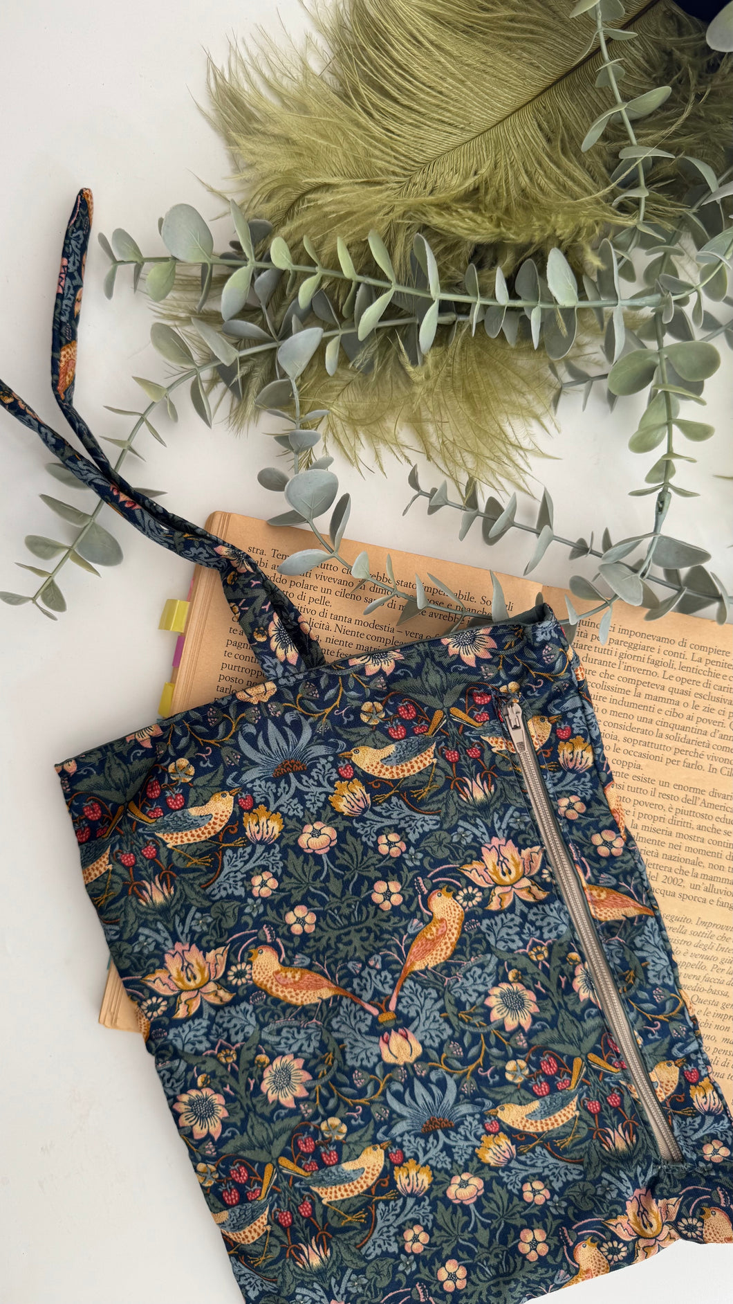 Custodia per libri (Maxi) - Foglie Blue (Nippori)