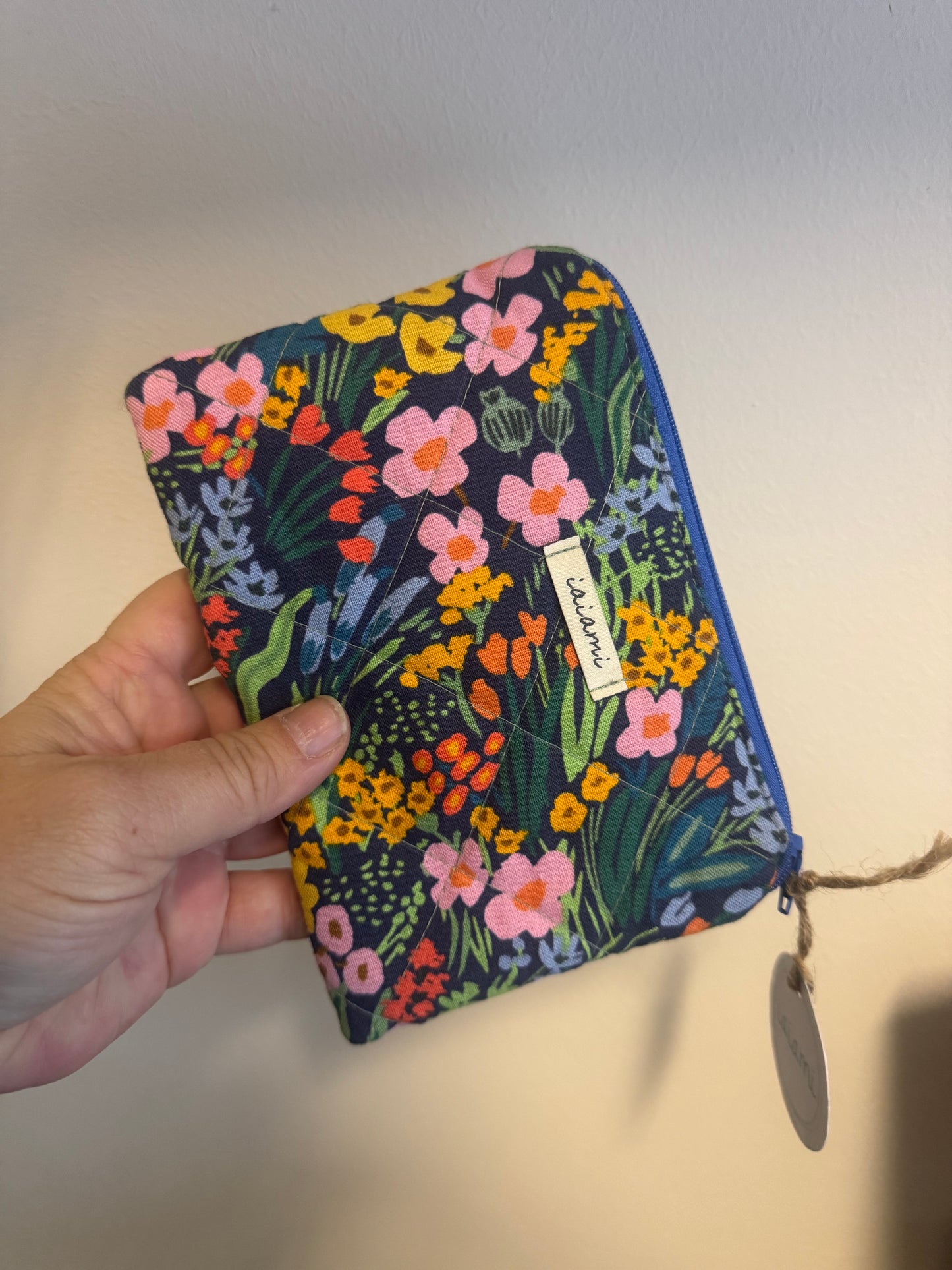 Pochette Morbidissima (trapuntata) - Garden Flowers blue