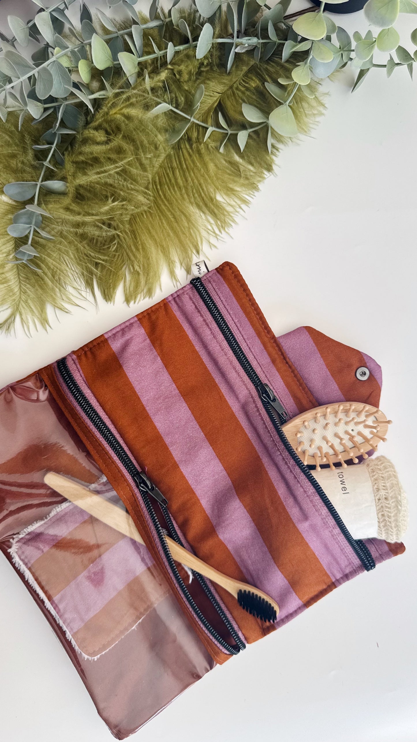 Beauty Burrito - Cammello & Malva (Stripes)