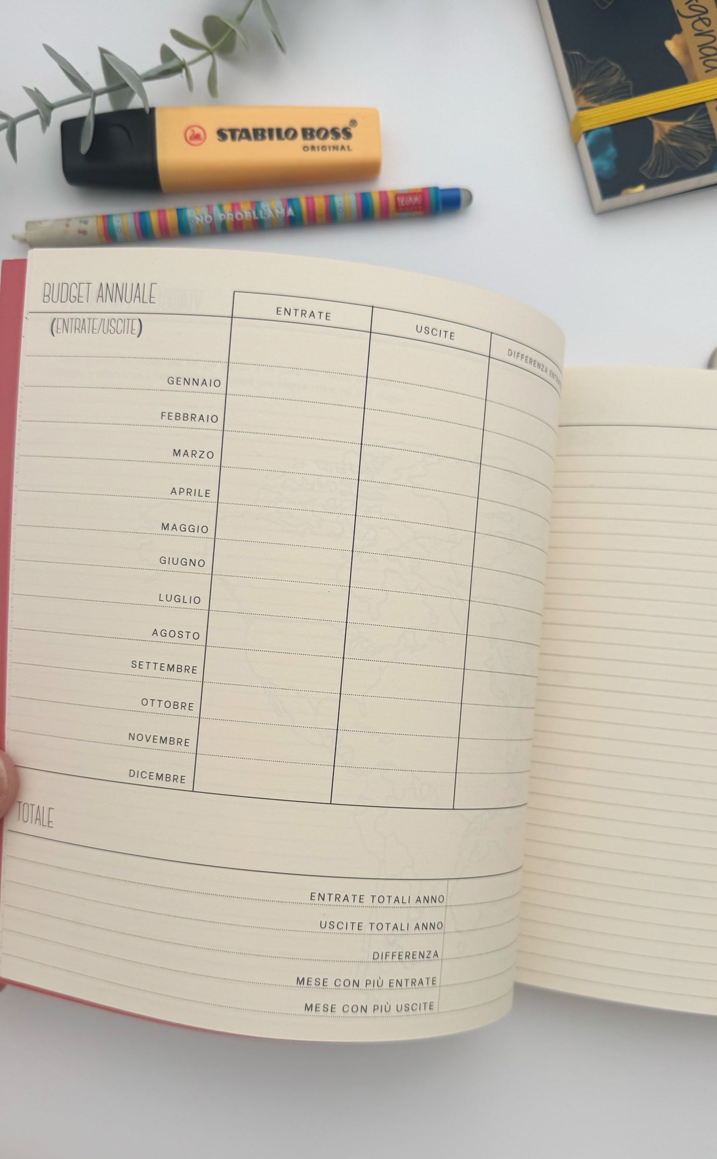 Agenda settimanale - Gingko
