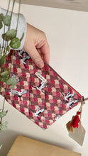 Carica l'immagine nel visualizzatore di Gallery, Pochette trapuntata - Airone ventagli (Nippori)
