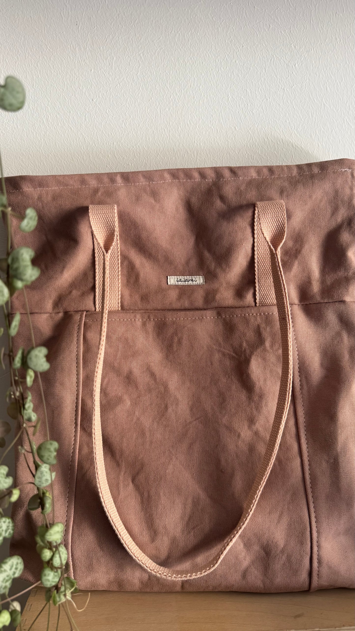 Tote Bag Tamalito - Rosa cipria /Rosa & Arancione (Stripes)