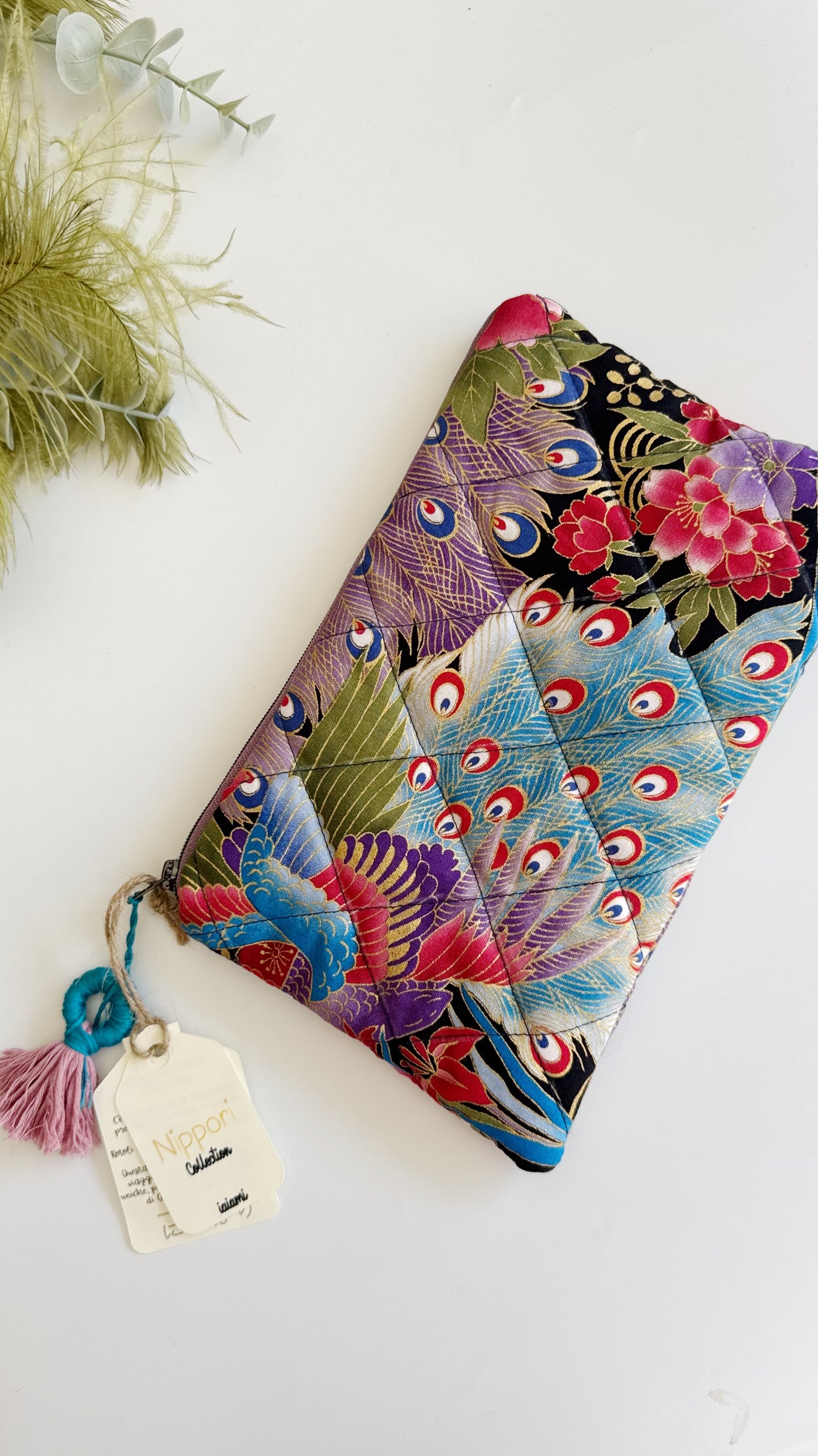 Pochette trapuntata - Pavone 1 (Nippori)