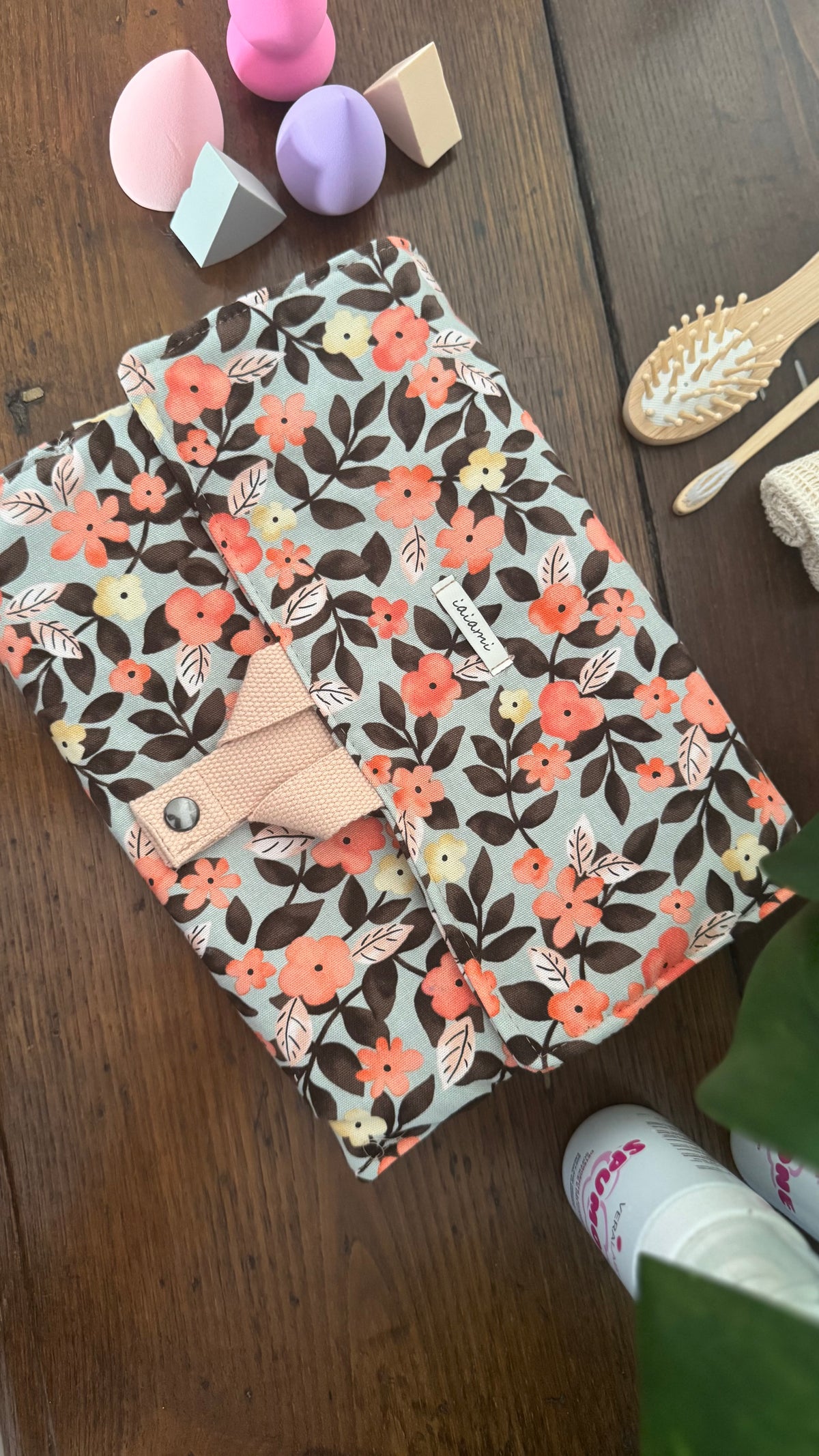 Beauty Burrito MAXI- Fiori Arancio Grey (HANBOK)