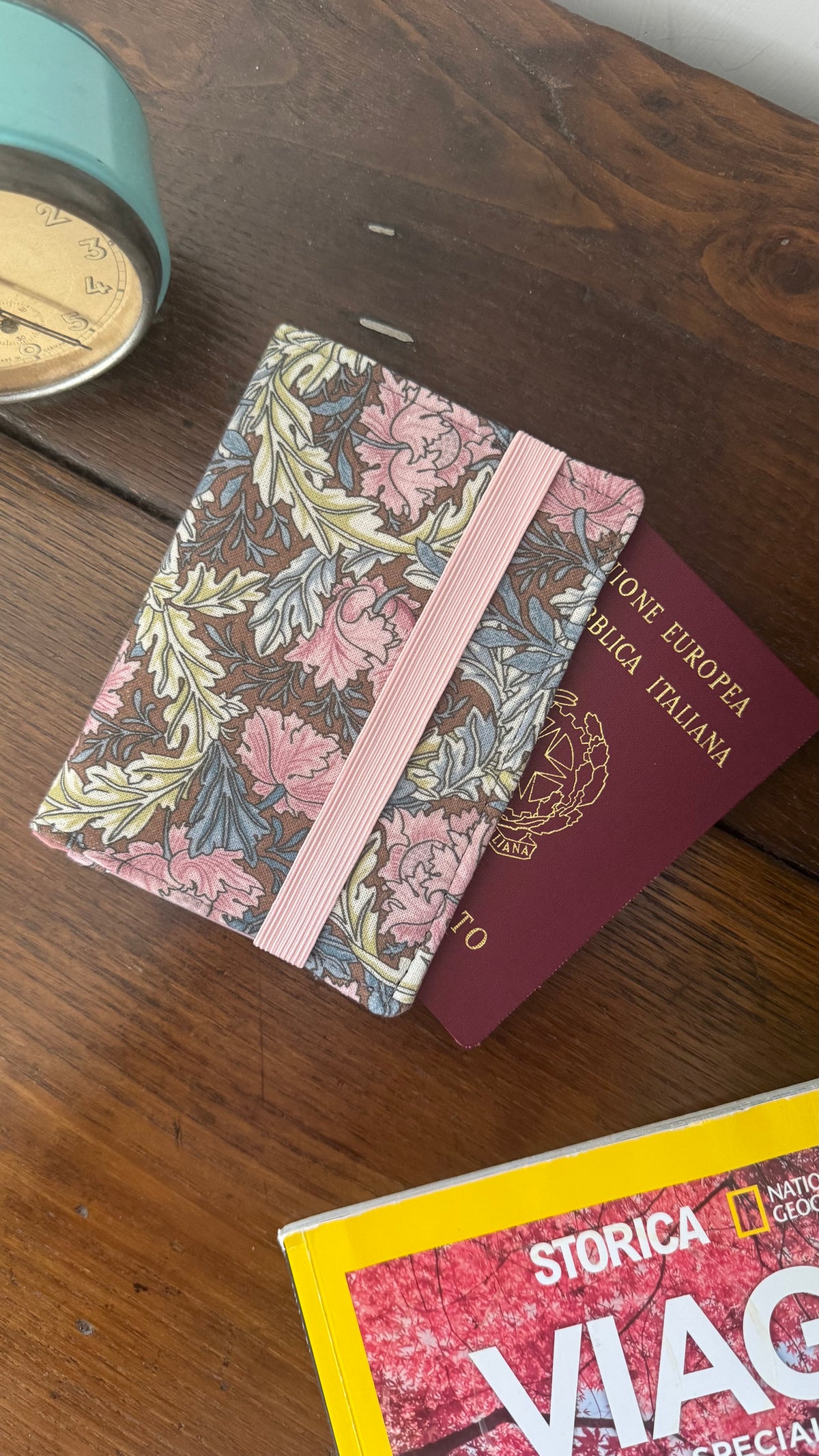 Porta Passaporto -  Foglie (Hanbok)