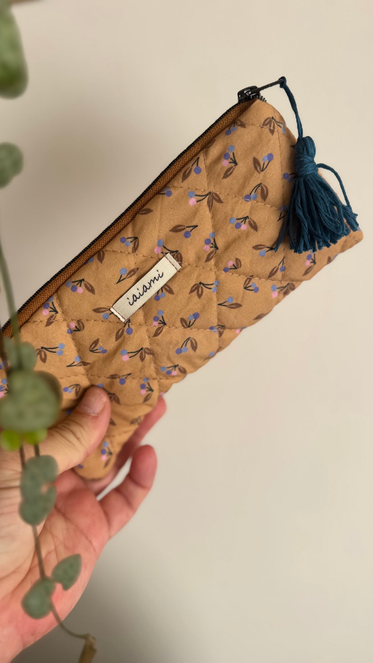 Astuccio trapuntato (Porta occhiali) - Ciliegine (Hanbok)