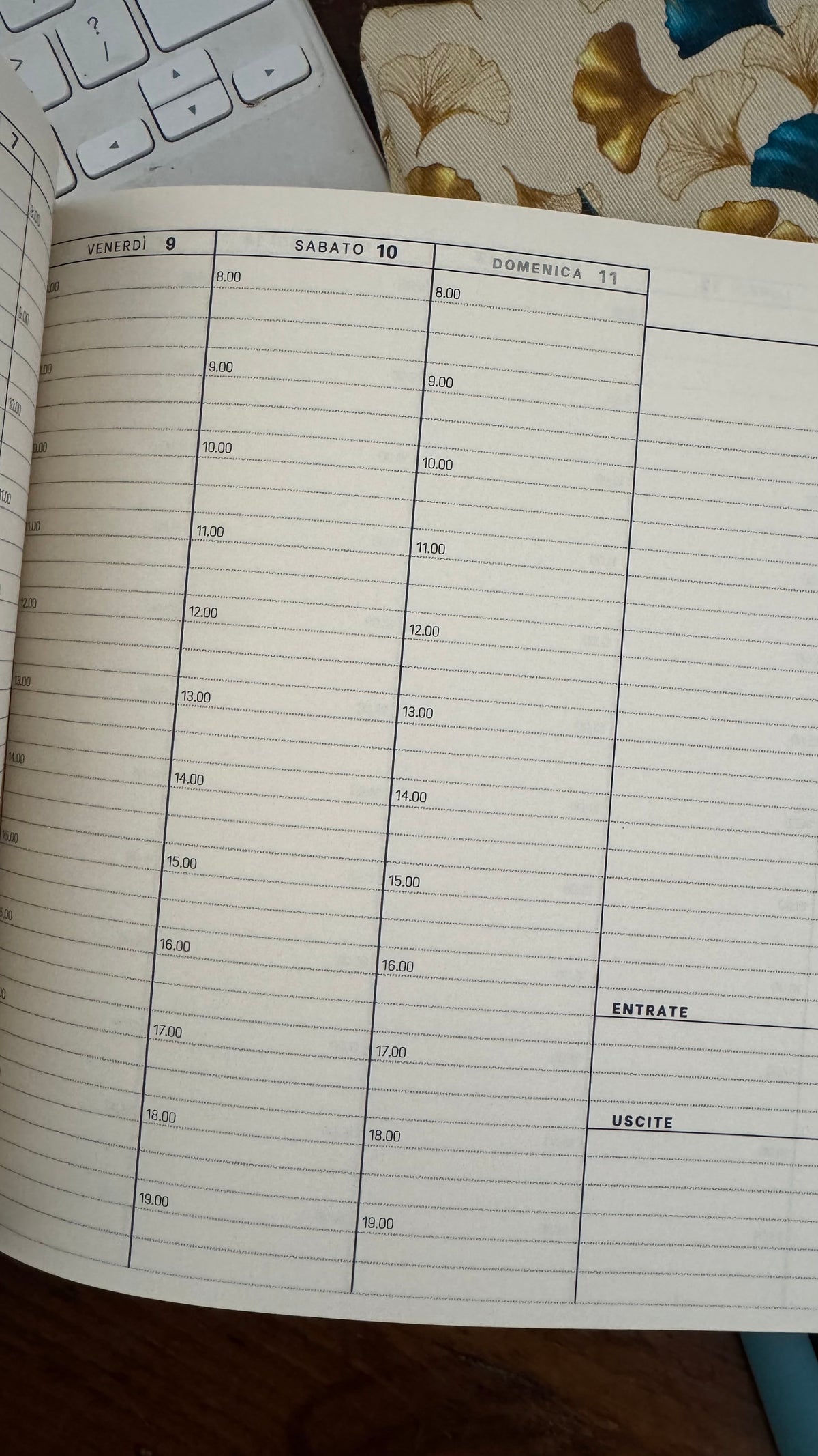 Agenda settimanale - Gingko Light