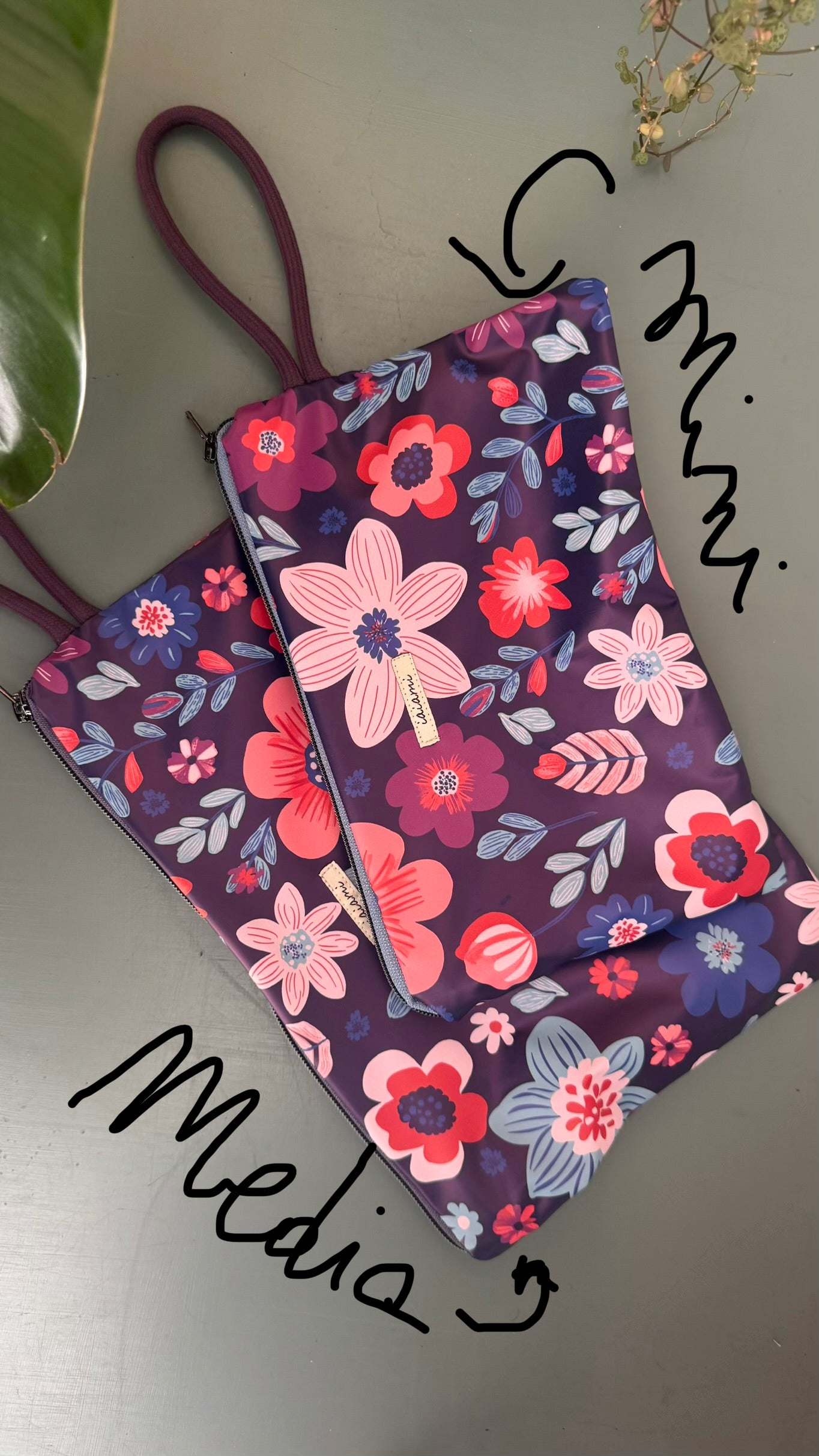 Gocce pochette Mini (idrorepellente) - Fiori