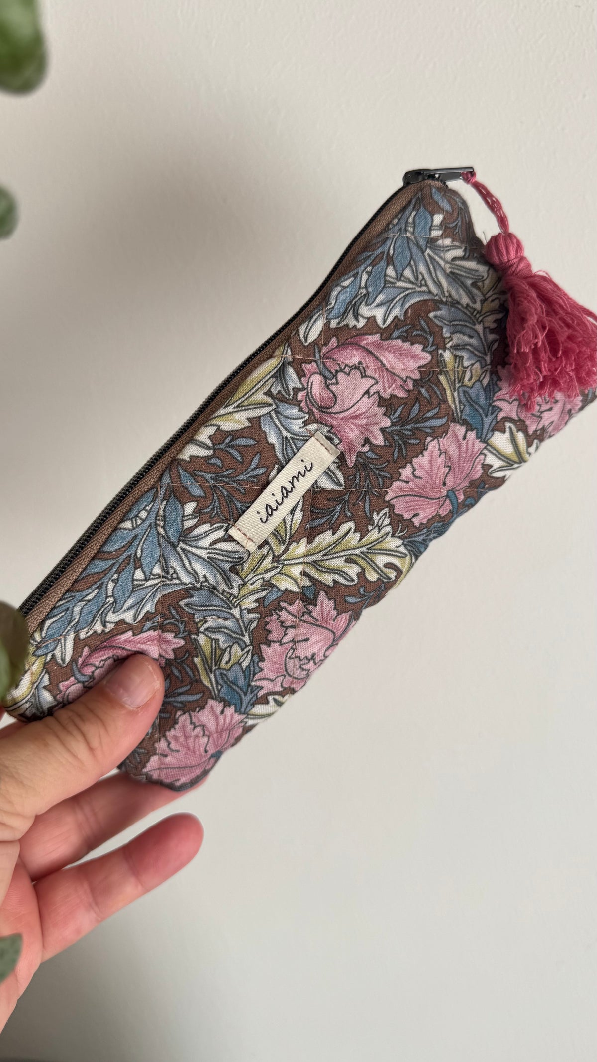 Astuccio trapuntato (Porta occhiali) - Foglie  (Hanbok)