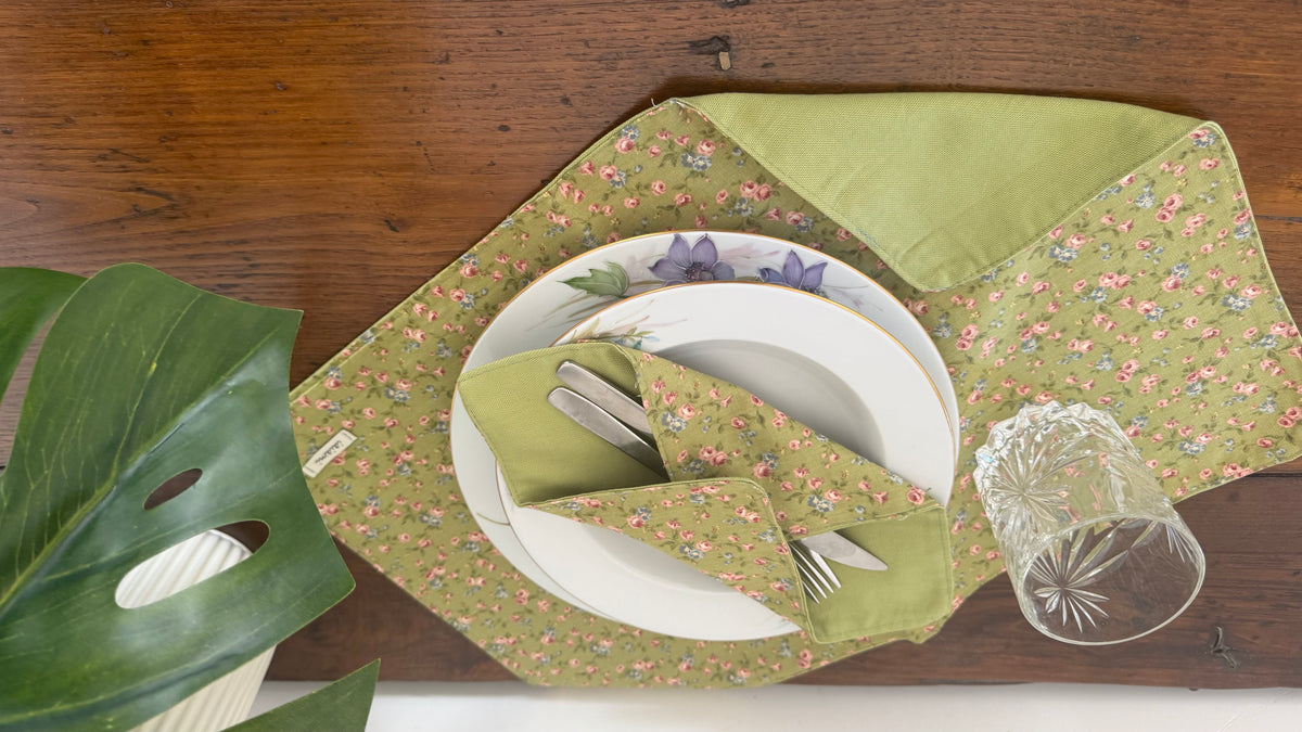 Tovaglietta americana - Fiori Verde (Hanbok)