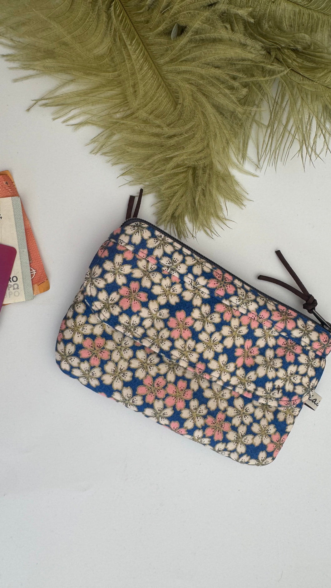 Pocket Pochette con tasca (Mini) - Fiorellini (Nippori)