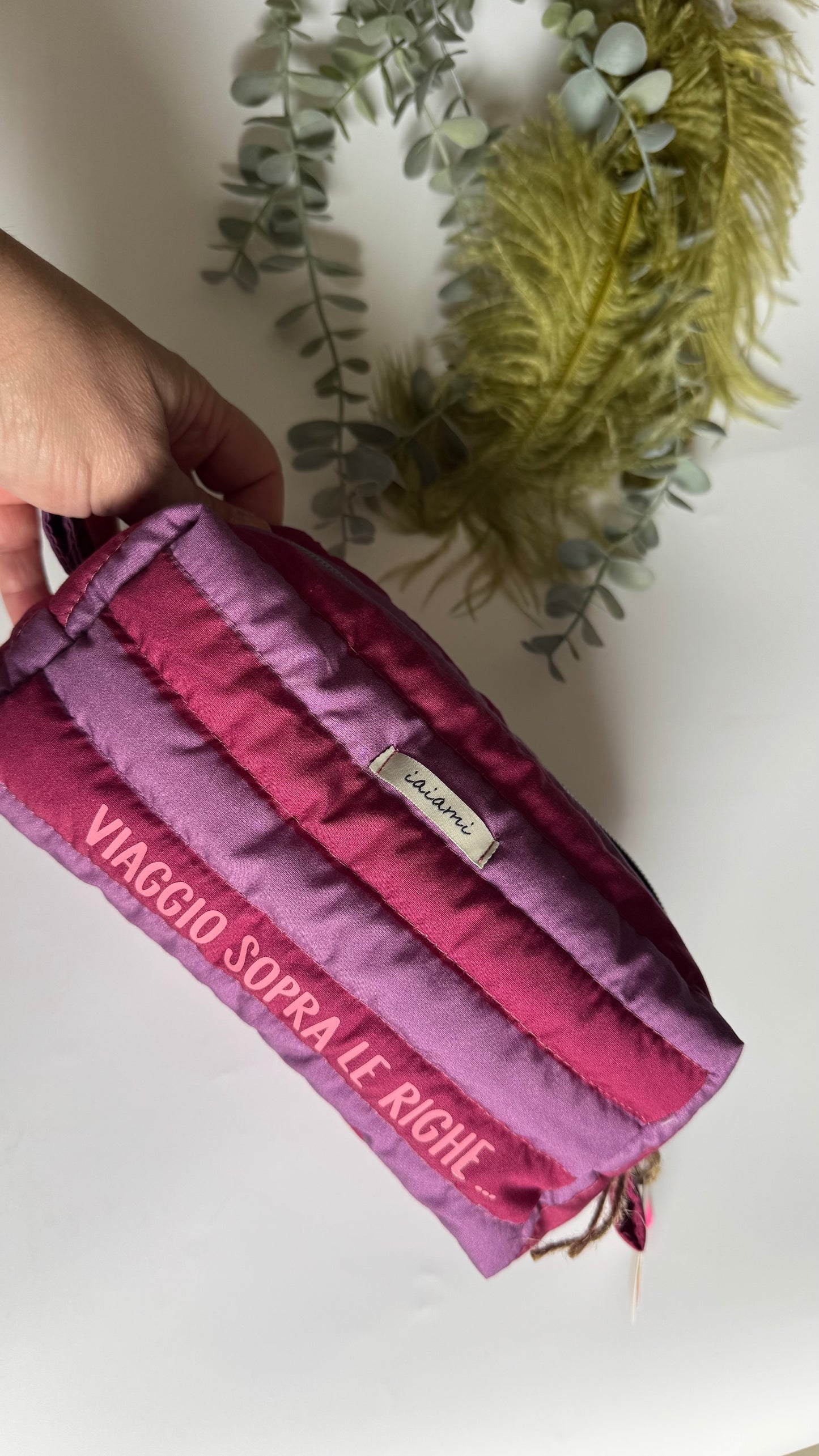 Cubotto trapuntato - Violetto & Fucsia (Stripes)