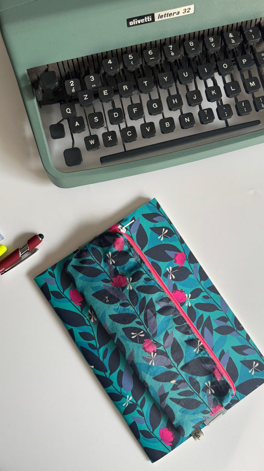 Astuccio con elastico + quaderno - Libellule