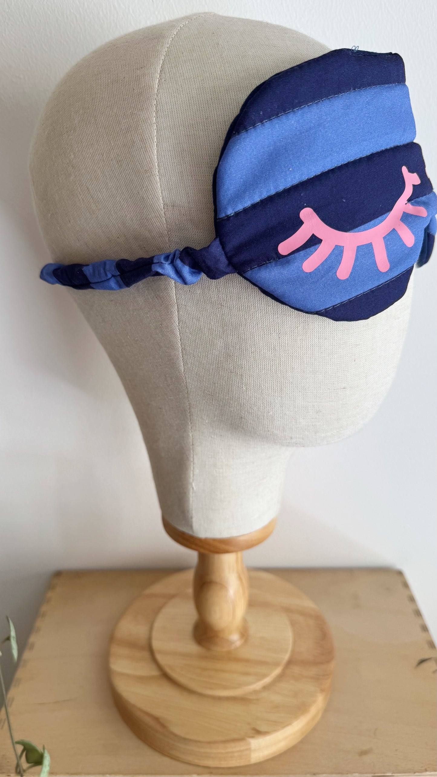 Nuvola (sleep mask) - Blue & Indaco (Stripes)
