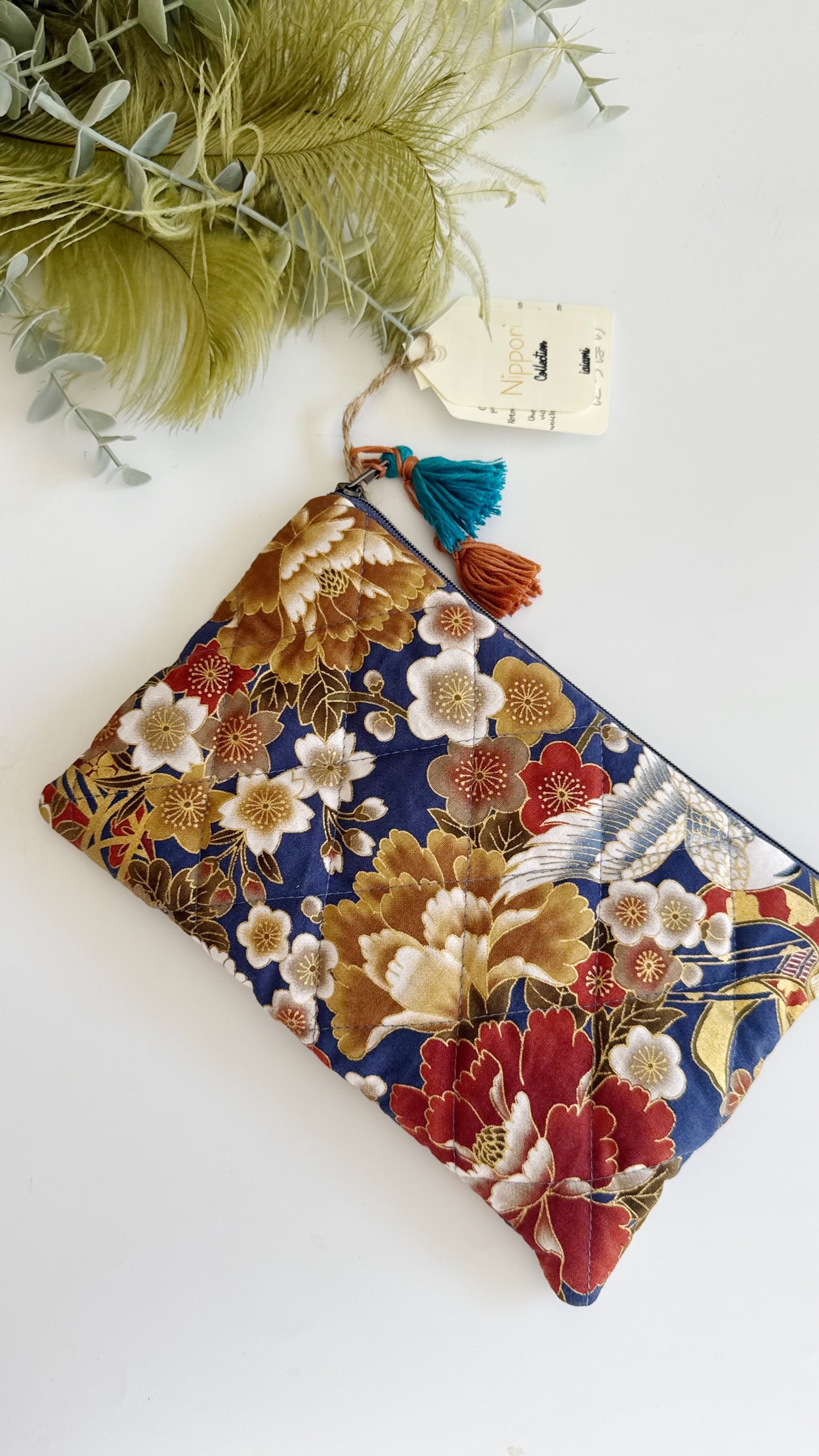 Pochette trapuntata - Blue Airone (Nippori)