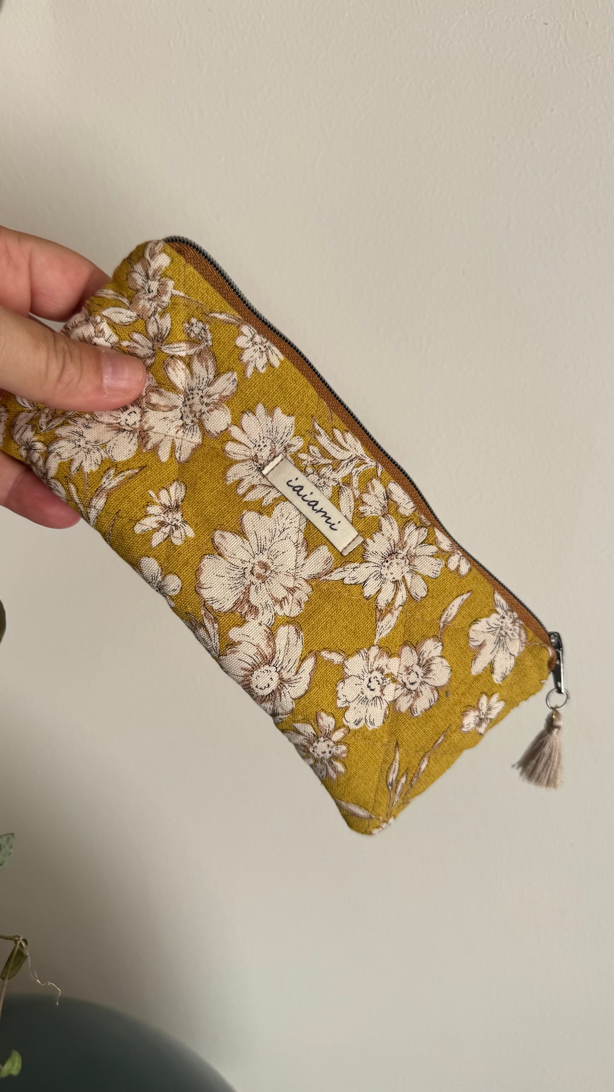 Astuccio trapuntato (Porta occhiali) - Stilizzati senape  (Hanbok)