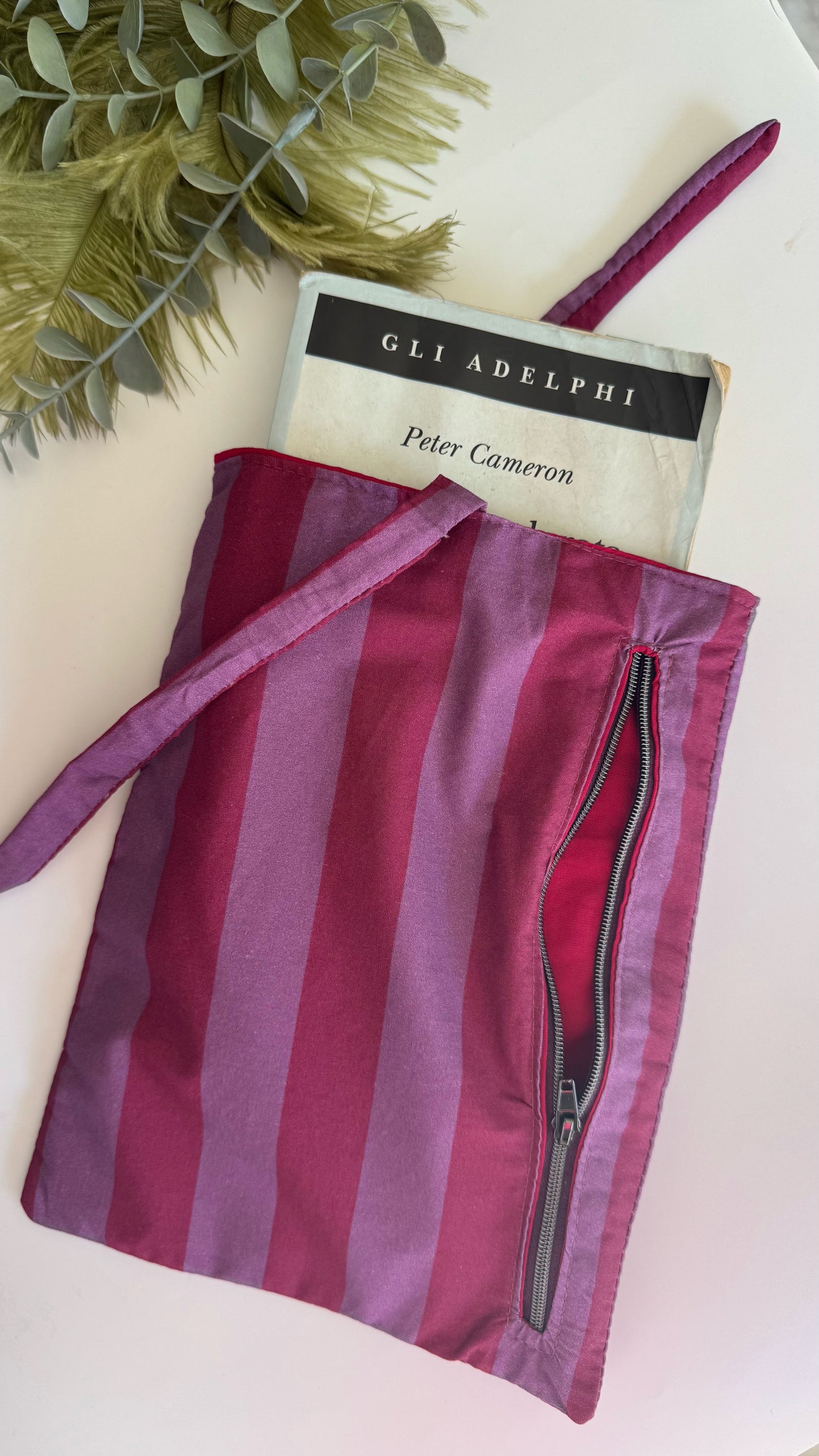 Custodia per libri (standard) - Fucsia & Violetto (Stripes)