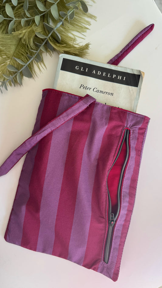 Custodia per libri (standard) - Fucsia & Violetto (Stripes)