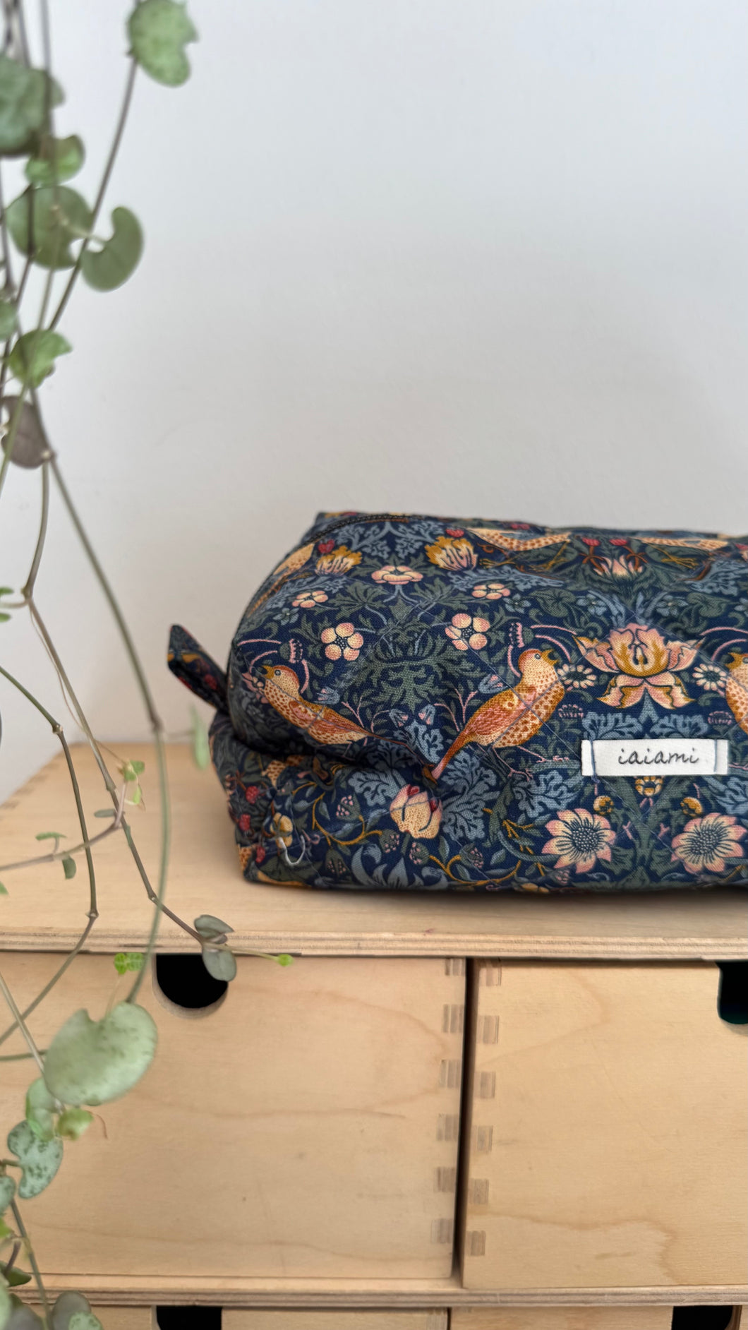 Cubotto trapuntato - foglie blue (Nippori)