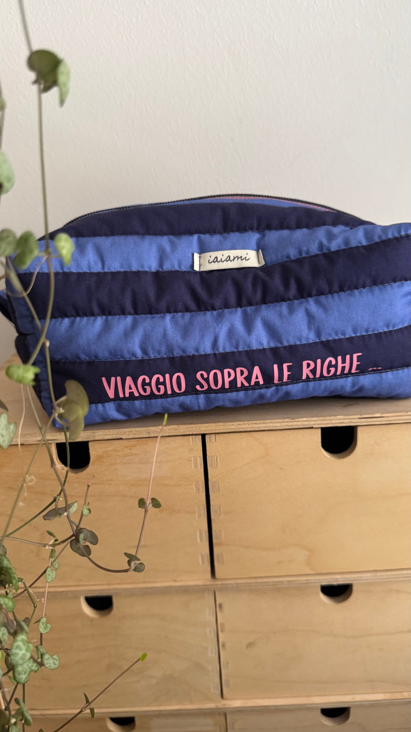 Cubotto trapuntato - Blue & Indaco (Stripes)