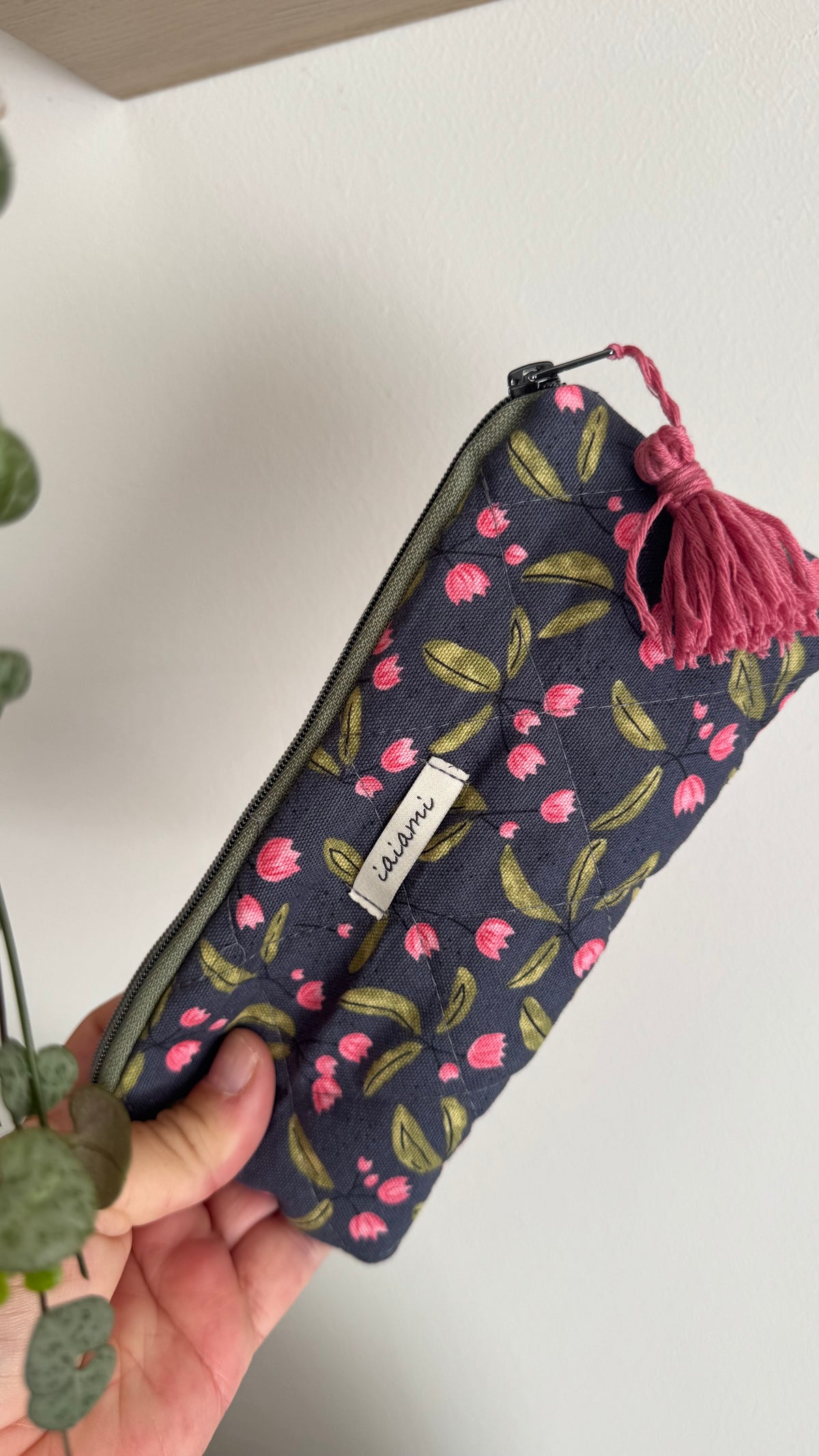 Astuccio trapuntato (Porta occhiali) - Boccioli Rosa (Hanbok)