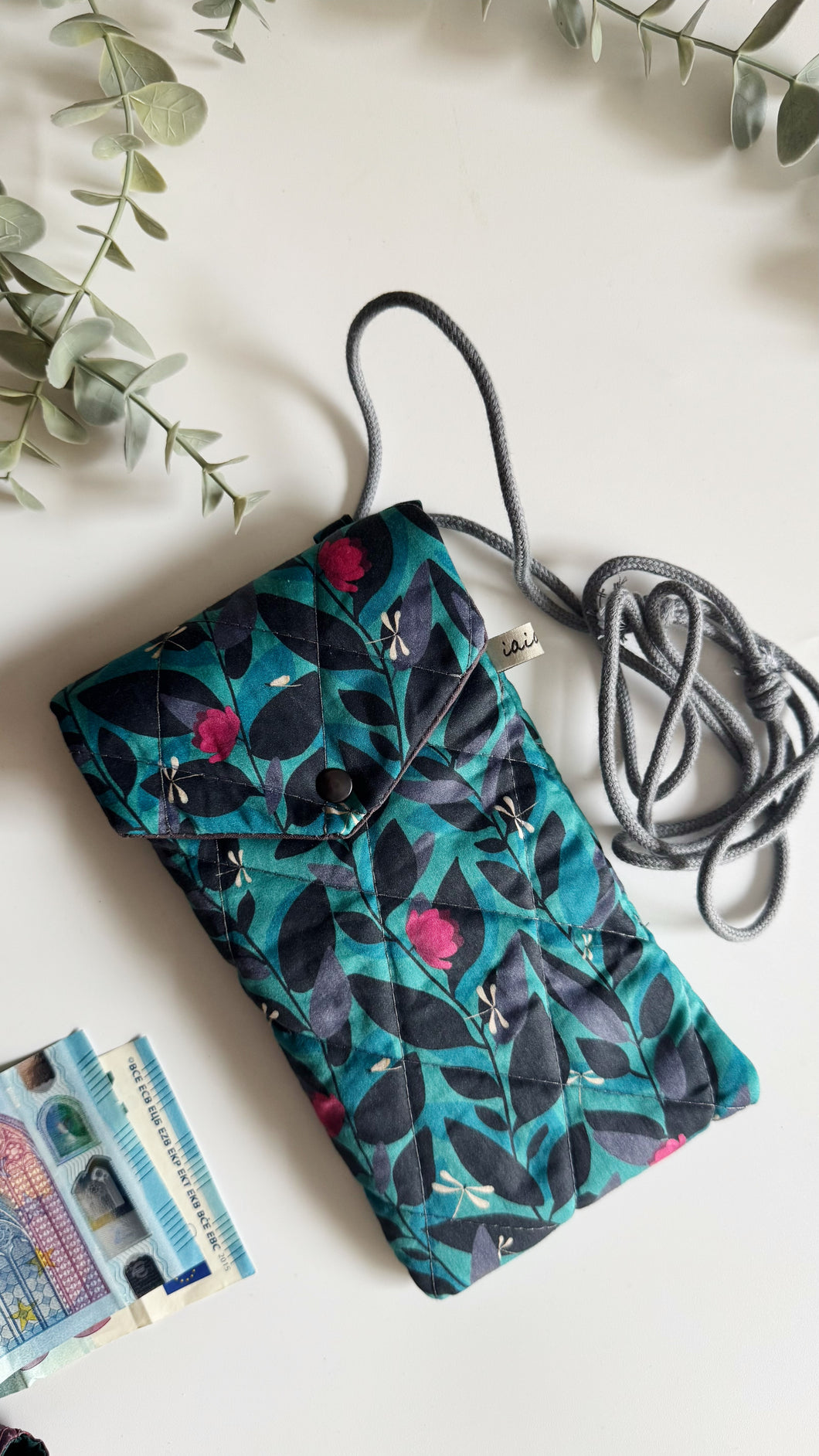 Astuccio porta cellulare - Libellule e Magnolie