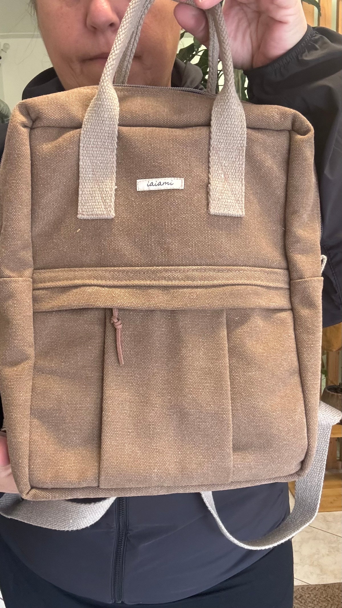 Zaino Tamalito (mini) - Tortora/Foglie (Hanbok)