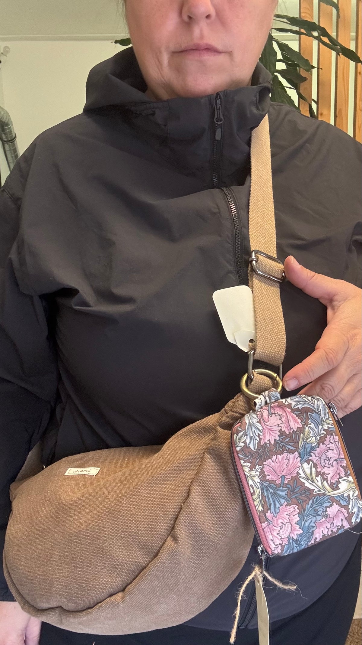 Moon Bag - Tortora / Foglie (Hanbok)